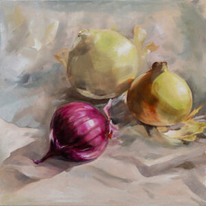 Still Life With Onions, pt. I  | Öljyvärimaalaus